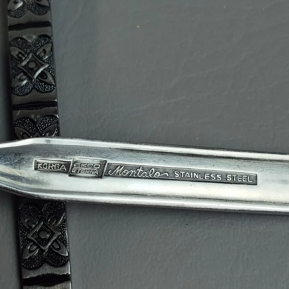 Vintage EKCO Eterna MONTALO Stainless Steel Flatware 29 + 6 Serving Pieces Korea